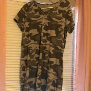 Short Sleeve Camo Dress